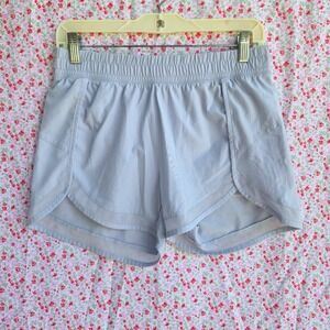 Gaiam Women's Lined Running Shorts Light Blue Mesh Workout Size Small